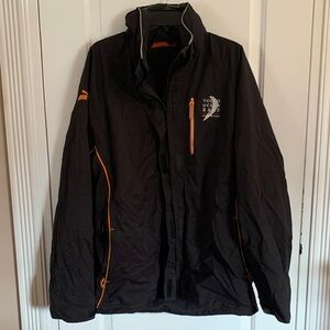 Puma Black Performance Jacket with Orange Trim